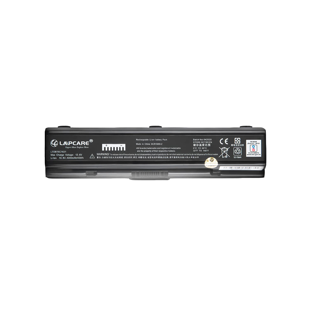 Lapcare Laptop Battery Compatible For Toshiba A200  | PA3534U-1BRS view 2